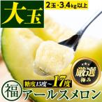 ふるさと納税 東串良町 【厳選極み】マル福の高級アールスメロン(大玉2玉・計3.4kg以上)【0271104a】