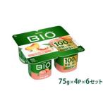 ダノンビオ ヨーグルト 白桃&amp;黄桃 75g×4P×6セット