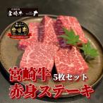 ふるさと納税 小林市 【黒毛和牛レストラン直送】宮崎牛赤身ステーキ5枚セット(D037)