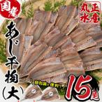 九州産あじ開き 大 1尾約20cm 計15枚