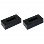 ふるさと納税 和歌山市 ティッシュBOX カラー ブラック 2個組 すっきりシンプルなティッシュケース