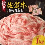 ふるさと納税 玄海町 【訳あり】佐賀牛切り落とし1000g(500g×2パック)【B112】