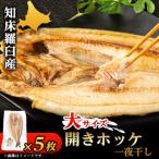 ふるさと納税 斜里町 【北海道産】知床羅臼産開きホッケ 5枚入り【大サイズ】