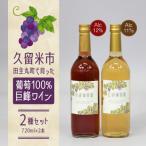 田主丸町で育った葡萄100% 巨峰ワイン2種セット 720ml×2本