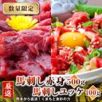 熊本産馬肉赤身500gとユッケ100g