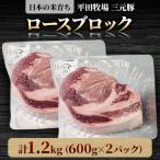 三元豚ロースブロック1.2kg 600g×2パック