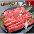 ふるさと納税 日南市 《肉質等級4等級以上》宮崎牛肩ロース焼肉&肩ローススライスセット(合計1kg)(日南市)