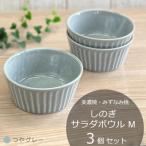 しのぎサラダボウルM 3個セット つやグレー