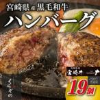 ふるさと納税 小林市 黒毛和牛専門店の宮崎県産黒毛和牛ハンバーグ(19個)(DAS063)