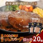 ふるさと納税 木城町 宮崎県産黒毛和牛100%ハンバーグ120g×20個　K16_0161