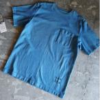 本藍染めクルーネックTシャツ あい ブルー系