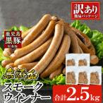 鹿児島黒豚 短鼻豚 無添加 スモークウィンナー 500g×5P