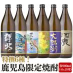 ふるさと納税 鹿屋市 鹿児島限定 芋焼酎 飲み比べセット 25度 900ml×6本 神川酒造(鹿屋市)
