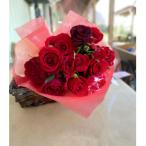 天使のバラ 薔薇だけのミニ丈ブーケ 赤系