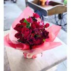天使のバラ 薔薇だけの自立型花束 赤系