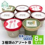 ふるさと納税 根羽村 3種類のアソートB　8個セット バニラアイスクリーム　紅ほっぺいちごアイス　西尾の抹茶アイス