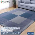 ふるさと納税 八代市 い草 ラグ DXモーニング ネイビー 191cm×191cm【イケヒコ・コーポレーション】(八代市)
