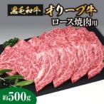 香川のプレミアム黒毛和牛オリーブ牛ロース焼き肉用約500g