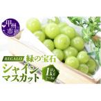 ショッピングふるさと納税 シャインマスカット ふるさと納税 甲州市 頬張る幸福感 〜緑の宝石・シャインマスカット〜 1kg以上(2〜3房)　【冷蔵発送】