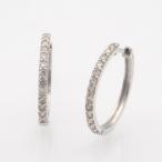 PT900 0.30ct ダイヤモンド フープピアス