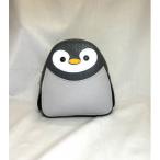 ダークグレーペンギンポーチ大 本革使用