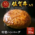 ふるさと納税 大町町 佐賀牛入り特製ハンバーグ 120g×10個 06ff-0025(大町町)