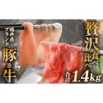 牛 豚 食べ比べ 若狭牛 ふくいポーク ロース 計1.4kg