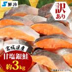 訳あり 銀鮭 切身 甘塩 約3kg