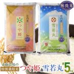 斎藤農場の特別栽培米つや姫無洗米 雪若丸無洗米各5kg