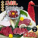 ふるさと納税 益城町 熊本特産 馬刺し 5種盛セット 約250g(50g×5P)【馬刺しナンバーワン】(益城町)