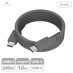 マグネットケーブル C to 1m スモーキーブラック