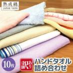 ふるさと納税 泉佐野市 【特別規格】訳あり ハンドタオル 詰め合わせ 10枚セット knt0005