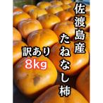 ふるさと納税 佐渡市 【2025年10月以降発送分】訳あり　佐渡島産たねなし柿　8kg