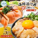 漬け丼 タイ3P サーモン2P セット