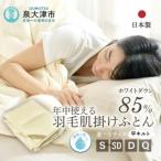 ダウン85%入り サイズが ご家庭で洗える羽毛肌掛けふとん
