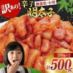 ふるさと納税 宇美町 訳あり 無着色 辛子明太子 小切 250g×2 計500g