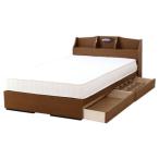 K321シングルベッド ブラウン ポケットコイルマットレス付