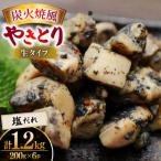 炭火焼鳥 炭火焼風やきとり 生タイプ 塩だれ 200g×6P