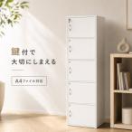 A4ファイル収納 5段 扉&カギ付きタイプ