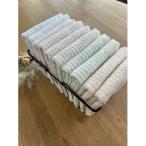 ふるさと納税 高石市 泉州タオル　透かし織りボーダータオル『くすみカラー』5色10枚セット!