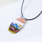 七宝焼 月をめでるペンダント
