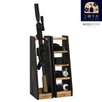 WOOD WORKS ライフルスタンド 1丁掛+マガジンラックセット