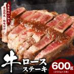 ふるさと納税 泉佐野市 牛肉 ロースステーキ 600g 氷温熟成×極味付け 約200g×3枚  訳あり mrz0349