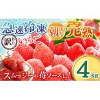 ふるさと納税 君津市 渡邉いちご園 【訳あり】完熟・急速冷凍いちご 4kg