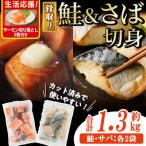骨取り さば切身と鮭カットのセット 合計約1.3kg