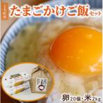 産のたまごかけご飯セット 卵20個 米2kg