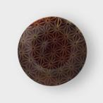 丸小皿 麻の葉 梨地レッド