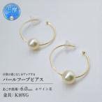 日常の着こなしをアップする パールフープピアス