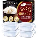 GELAFUL 極蒸加熱構造 冷凍ご飯保存容器 4個入り