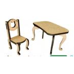 ミニチュア家具2点セット いす つくえ